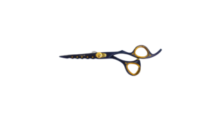 Matte Black Professional Barbers Scissors (Offset handle)