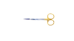 Chrome & Gold Professional Fine Scissor (Straight)