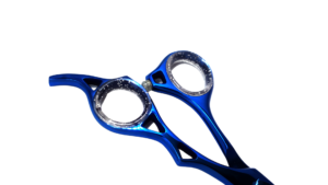 Navy Blue Professional Barber Scissors (Offset handle)