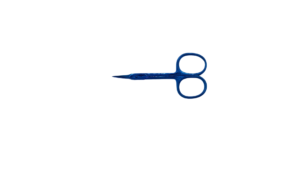 Navy Blue Cuticle Scissor (Arrow pointed Straight)