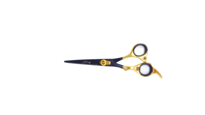 Gold & Black Professional Barber Scissor (Offset handle)