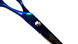 Navy Blue Professional Hair Cutting Scissor (Offset handle)