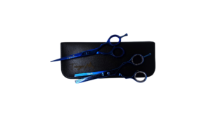 Pair of Navy Blue Professional Barber Scissors (Classic handle)