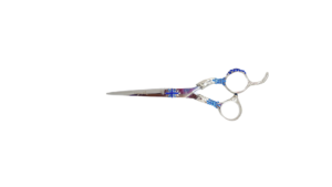 Chrome Blue Pearl Professional Barber Shears (Classic handle)