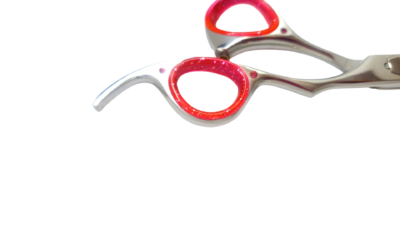 Chrome Pink Pearly Professional Barber Scissor (Offset Handle) - Image 2