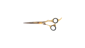 Silver and Gold Professional Barber Scissor (Offset handle)