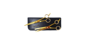 Pair of Gold Professional Barber Scissors (Classic handle)