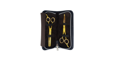 Pair of Gold Professional Barber Scissors (Classic handle) - Image 2