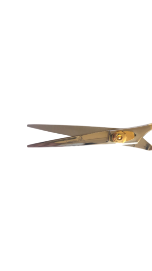 Silver and Gold Professional Barber Scissor (Offset handle)